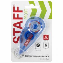 Корректир.лента 5мм*6м STAFF PROFIT 271254 голубой блист.