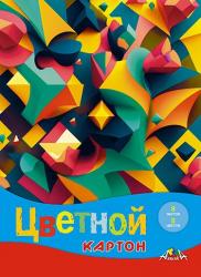 Картон А3 8цв.8л.Яркая абстракция в папке С0164-09 КТС