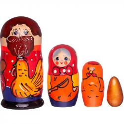 МАТРЕШКА МС051703 Сказка Курочка Ряба 5в1 дерев.