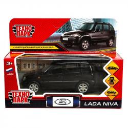 Машина МОДЕЛЬ LADANIVA-12-BK металл LADA NIVA 12см двери багаж. инерц. черный в кор.