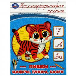 ПРОПИСЬ А5 КАЛЛИГРАФИЧЕСКАЯ ПИШЕМ ЦИФРЫ, БУКВЫ, СЛОГИ 08752-6 УМКА