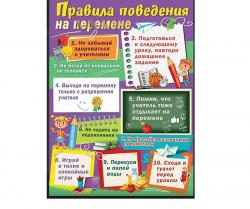 Плакат А2 ПРАЗДНИК 50000141 Правила поведения на перемене