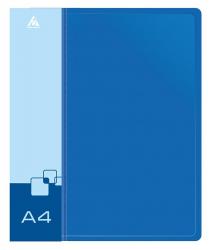 Папка А4 4кольца БЮРОКРАТ 816581/0840/4RBLU синий