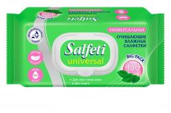 Салфетки влажные 130шт.SALFETI очищающие с клапаном 72952