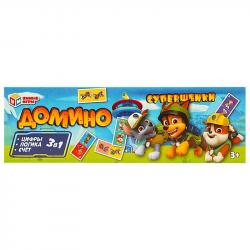 ДОМИНО 4660254409859 Суперщенки 3в1 Умные игры