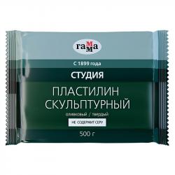 Пластилин СКУЛЬПТУРНЫЙ 500г оливковый тверд.ГАММА 2.80.Е050.003