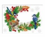 Наклейки НГ ПРАЗДНИК 0201034 Новогодние птицы на стекло