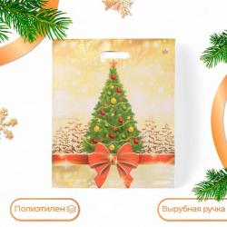 Пакет п/э НГ Мерцание праздника с вырубной ручкой 45*38см 607057
