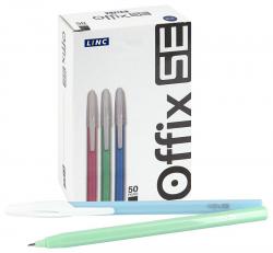 Ручка шар.синяя LINC Offix SE 1502-B 0,6мм ассорти шестигран.