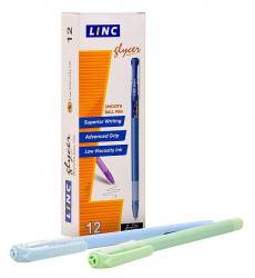 Ручка шар.синяя LINC Glycer Fancy colors 1300RF-FC 0,7мм ассорти кругл. корп. грип