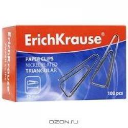 Скрепки 32мм 100шт.ERICH KRAUSE 24870 треугол.