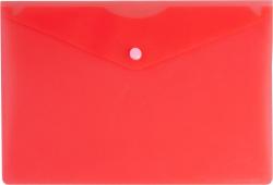 Папка с кнопкой А5 БЮРОКРАТ 816660/PK804RED красная 180мкм
