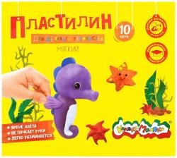 Пластилин 10цв.150г КАЛЯКА-МАЛЯКА ПКМ10-П
