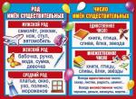 Плакат А2 МП 084.790 Род и число имен существительных