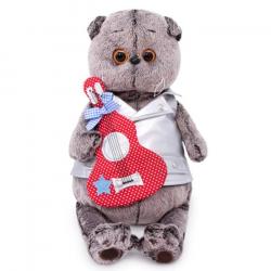 Игрушка мягк. Кот Басик в жилете с гитарой 19см KS19-104