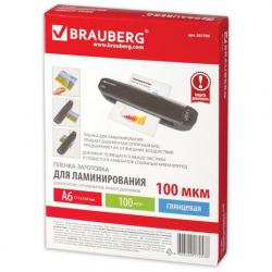 Пленка д/ламинир.А6 100мкм BRAUBERG 531785 (100)