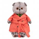 Игрушка мягк. Кот Басик в стеганом пальто Ks25-243