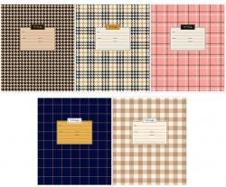 Тетрадь 12л.кл.цв/обл.Узоры. Check and tweed Т12кС_43210 Спейс