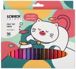 Фломастеры 36цв.к/у LOREX KIDS LXKFPCL-36