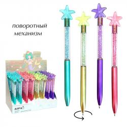 Ручка-игрушка ЗВЕЗДА NO:6836 шариковая синяя с поворот. механ.