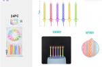 НАБОР свечей 24шт Д/ТОРТА Rainbow twist 6см ED0296 НАБОР свечей 24шт Д/ТОРТА Rainbow twist 6см ED0296
