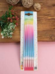 НАБОР свечей 6шт Д/ТОРТА Gradient glow 16,5см ED0280