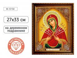 КАРТИНА-МОЗАИКА АЛМАЗНАЯ M-12154 Семистрельная икона 27*33 (дерев.подр. част.выкл.)