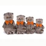 Игрушка мягк. Басик в рыжем бархатном банте 22см Ks22-031