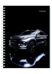 Тетрадь 48л.кл.на греб.КТС Авто Отражение С0152-154